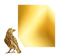 Gold Foil Sheets - 5 Pieces Heavy Duty Double-Sided, Gold Foil for Embossing for Craft Sets, for Handmade Metal Processing Card Crafts School Holidays