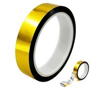 Gold Foil Tape 50m x 15mm, Self Adhesive Gold Mirror Metallic Tape, Waterproof DIY Aluminium Tape Roll for Valentine's Day Birthday Wedding Gift Box Wrapping, Mirror Stickers and Detailing Wall Decor