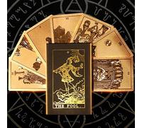 Gold Foil Tarot, all in English, this deck is a must-have for beginners and advanced tarot readers (new Gold Foil Tarot, Hexagon Rose Gold,12 * 7cm