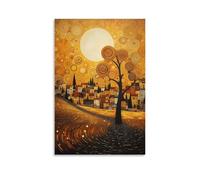 Gold Forest Gustav Klimt Trees Abstract Painting Poster Wall Decor For Bedroom Canvas Painting Bathroom Art Wall Decor 12x18inch(30x45cm)