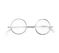 Gold Frame Clear Lens Lennon Glasses (1 Pc.) - Eye-Caching Design, Perfect Accessory for Hippie, Music Festivals, World Book Day, & More Halloween Halloween