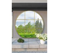 Gold Framed Flat Bottom Circular Garden Wall Mirror (189CM X 180CM) MirrorOutlet Gold 1 Pack