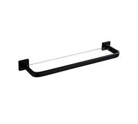 Gold Framed Floating Glass Bathroom Shelf - Wall Mounted Tempered Glass with Brushed Stainless Steel Bracket - 30cm Black Storage Solution for Modern Bathrooms