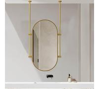 Gold Framed Wall Mirror 40x70 cm Double Galgen Design Stylish Bathroom Makeup & Shaving Mirror Elegant Home Decor Perfect for Vanity and Dressing Tables