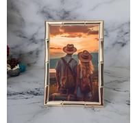 Gold Frames, 4x6 Picture Metal Rectangle Photo Frames for Tabletop Display, Horizontal & Vertical, Gold