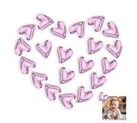 Gold Fridge Magnets,20Pcs Electroplate Cute Love Heart Magnet Set,2cm Small Magnets for Whiteboard Calendars Notice Board Home Funny Kitchen Refrigerator Stickers Decoration (Pink)