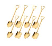 Gold Fruit Dessert Shovel Spoons Set of 8 Stainless Steel Dinner Tea Spoons for Coffee Tea Ice Cream Cake for Home Kitchen Restaurant Cutlery Sets