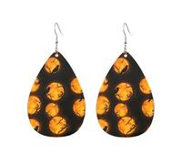Gold Full Moon Black Crow Crow Dangle Earrings Fun Leather Earring Creative Pendant For Mother'S Day Daily Accessories