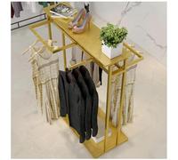 Gold Garment Rack Boutique Retail Double-Sided Clothes Display Coat Hanger