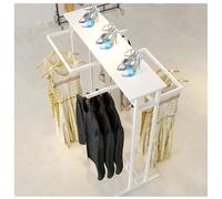 Gold Garment Rack Boutique Retail Double-Sided Clothes Display Coat Hanger