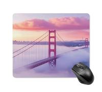 Gold Gate Bridge in The Mist Mouse Pad Square Mouse Mat Cute Mousepad