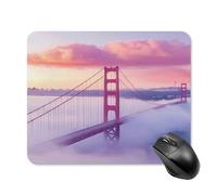 Gold Gate Bridge in The Mist Mouse Pad Square Mouse Mat Cute Mousepad