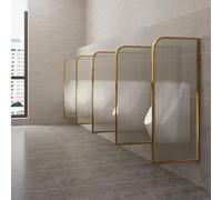 Gold Glass Partition Wall-Mounted Urinal Divider for Public Spaces, Schools, Bars, Translucent Privacy for Men (5PCS)
