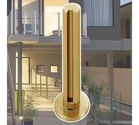Gold Glass Railing Column 304 Stainless Steel Balustrade Post for Deck & Stair Easy Install Villa Balcony Clamp Durable & Elegant Design