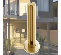 Gold Glass Railing Column - 304 Stainless Steel Balustrade Post for Decks & Stairs Easy Install Villa Balcony Clamp Durable & Stylish Glass Balusters