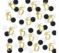 Gold Glitter 15 Confetti, 15th Birthday Number Confetti, 200pcs Anniversary Party Table Decoration Supplies
