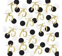Gold Glitter 75 Confetti, 75th Birthday Number Confetti, 200pcs Anniversary Party Table Decoration Supplies