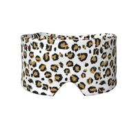 Gold Glitter Black Leopard Animal Print, Full Eye Covers Light Blocking Eye Mask Sleep Eye and Ear Muffs