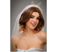 Gold Glitter Bride To Be Veil on Headband