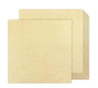 Gold Glitter Cardstock 12x12 Double-Sided 24 Sheets, Goefun Champagne Gold No-Shed Glitter Paper 280GSM/100lb Thick Card Stock for Circut, Card Making, DIY Projects, Party Decorations, Scrapbooking