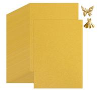 Gold Glitter Cardstock Paper, 40 Sheets A5 Premium Glitter Cardstock for Cricut, Sparkly Cardstock Paper for Card Making, Scrapbooking & DIY Crafts 250 GSM
