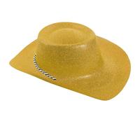 Gold Glitter Cowgirl Hats - Pack of 6 - Fancy Dress Accessory Perfect For Hen Party Cowboy Costumes Stage Show Dance Shows