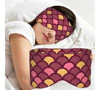 Gold Glitter Fish Scale, Sleep Mask for Home Travel, Full Eye Covers Light Blocking Eye Mask Sleep Eye and Ear Muffs