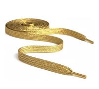 Gold Glitter Flat Shoelaces 120cm - Replacement Laces for Trainers