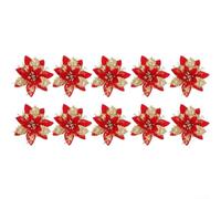 Gold Glitter Flower Vine Wreath 14.5cm Plastic Christmas Decoration | Made from plastic polyester and fabric blend Intricate vine and floral design Ready to display for holiday decor
