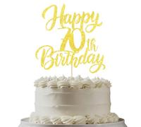 Gold Glitter Happy 15th Birthday Cake Topper Birthday Decorations (70)