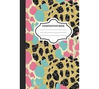 Gold Glitter Leopard Notebook: Fashion Leopard Composition Notebook