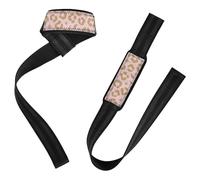 Gold Glitter Leopard Print with Heavenly Elements Lifting Belts 66 cm, Strength Training Strips, Deadlift, Weight Lifting,