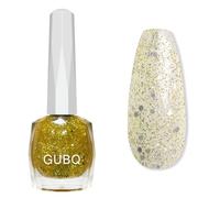 Gold Glitter Nail Polish - Clear Glitter Nail Varnish - Shiny Sparkly nail polish - Sheer Shimmer Nail Polish Quick Dry - 60 Seconds glitter Top Coat No Chip Long Lasting Natural for Women Girls