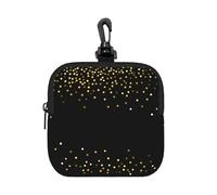 Gold Glitter Pattern, Square Zipper Storage Bag, Neoprene Coin Purse, Small Wallets, Change Pouch, Change Purse