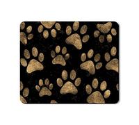Gold Glitter Paw Print Washer Dryer Top Protector Mat, Stylish Modern Animal Pattern Laundry Machine Cover, Cute Rubber Anti-slip Waterproof Mats for Laundry Room 20x24 Inch