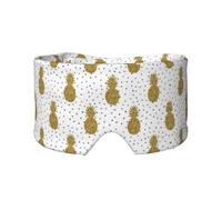 Gold Glitter Pineapples Fruit Print Print Soft Eye and Ear Muffs for Adults Sleeping Protection Cover for Travel Nap Relief