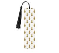 Gold Glitter Pineapples Fruitdouble Sided Printed Wooden Bookmark 18x3.1cm for Reading, A Gift for Book Enthusiasts and Readers, and A Reading Accessory for Book Enthusiasts