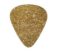 Gold Glitter Sparkle Glittery Sparkly,12 Pcs Guitar Pick,3 Different Thickness Plectrums for Acoustic Guitar Bass Ukulele (0.46mm 0.96mm 0.71mm)