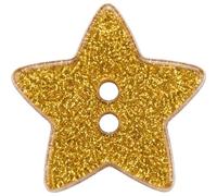 Gold Glitter Star Buttons - Pack of 25-18mm Acrylic Sewing Buttons - Star Shaped Buttons with Embedded Glitter - Bulk Craft Pack - Giddy Square