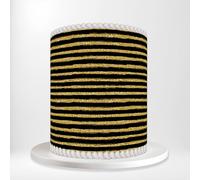Gold Glitter Stripes Black Backdrop Elegant Sparkly Wrap Around Print A4 Edible Paper Icing Sheet Cake Topper Side Ribbon Border Decor for Personalised Themed Decorations