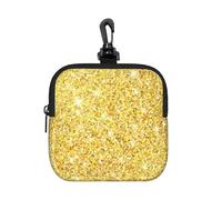 Gold Glitter Texture, Square Zipper Storage Bag, Neoprene Coin Purse, Small Wallets, Change Pouch, Change Purse