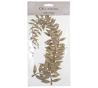 Gold Glittered Artificial Fern Leaves- Pack of 2 Stems - Christmas Wreath Florist