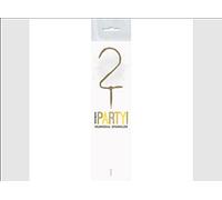 Gold Glitz Party Sparkler Number 2(17cm) - Perfect for Birthday, Anniversary & Memorable Celebrations - 1 Pc
