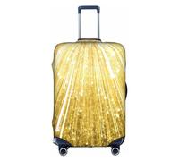 Gold Glossy Suitcase Cover Elastic Washable Luggage Cover Scratch Protector Multiple Sizes, White, X-Large