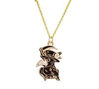Gold Gothic Skull Ghost Necklace - Vintage Steampunk-Inspired Dangles - Grunge Occult Style for Women Halloween (Plague Doctor Necklace)