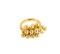 Gold Grape Beaded Ring,Metallic Ball Stackable Beads Harmony Ring for Women | Statement Stainless Steel Ring, Waterproof Beach Vacation Jewelry for Women Daily Party Date Wear