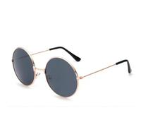 (Gold+Gray) John Lennon Style Sunglasses Round Retro Vintage Style 60s Hippie Glasses
