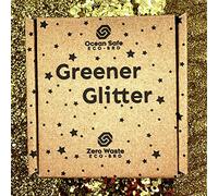 Gold - Greener Glitter 100% Plant not Plastic, No Guilt Biodegradable and Fully Compostable, Eco, Ocean Safe, Zero-Waste, Gold Colour Pack: Chunky, Medium and Fine Grain (30g Total)