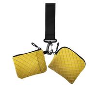 Gold Grid Gradient Gold Cube Women's Coin Pouches Card Holder Cute Fashion Card Money Holder with Zipper Pocket for Women 2 Packs, Gold grid gradient gold Cube, One Size, Casual