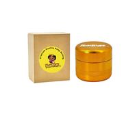 (gold) Grinder 63 MM Diamond Teeth Herb Tobacco Grinder Handle Miller Spice Crusher